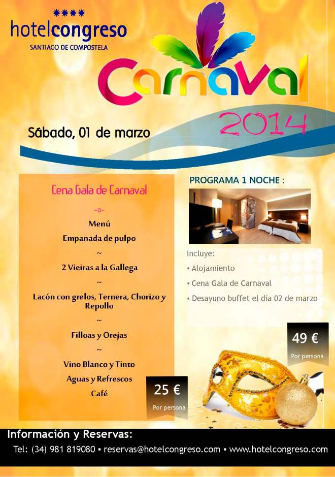 Programa de Carnaval en Hotel Congreso