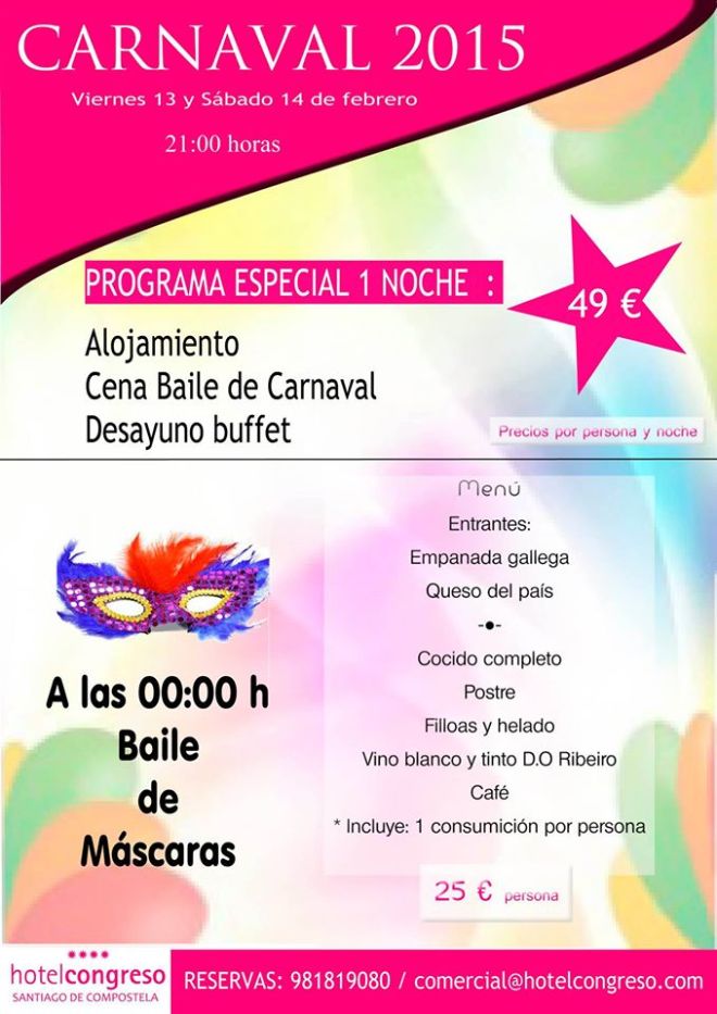 Programa de Carnaval en Santiago de Compostela